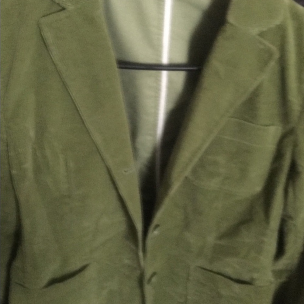 Green Corduroy Theory Blazer